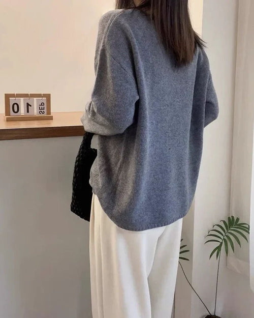 Oversized Wool Boatneck Sweater