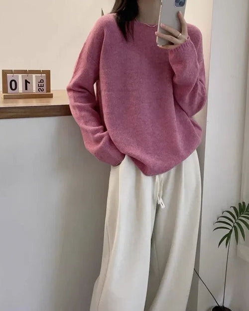 Oversized Wool Boatneck Sweater