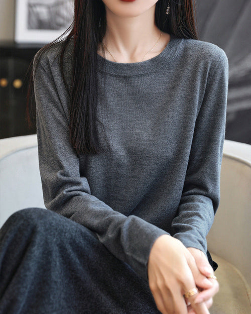 Loose-Fit Lightweight Wool-Blend Sweater