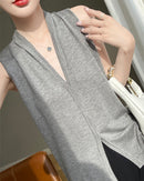 Lightweight V-Neck Knitted Vest