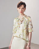 Loose-Fitting Breathable Satin Silk T-Shirt
