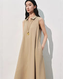 New Loose-Fit Sleeveless Silk Dress