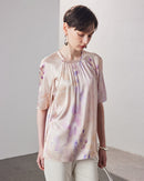 Loose-Fitting Breathable Satin Silk T-Shirt