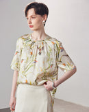 Loose-Fitting Breathable Satin Silk T-Shirt