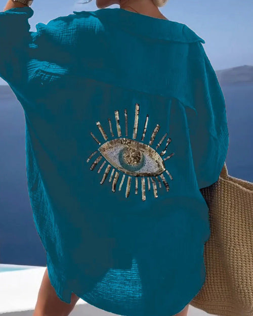 Casual Cotton-Linen Collared Shirt