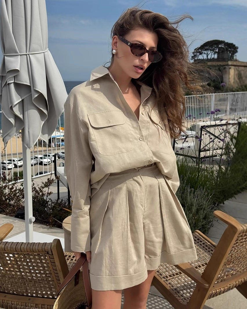 Cotton Loose-Fitting Breathable Casual Suit