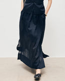 Loose-Fit Linen Skirt With Slits