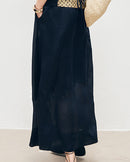 Loose-Fit Linen Skirt With Slits