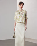 Loose-Fitting Breathable Satin Silk T-Shirt