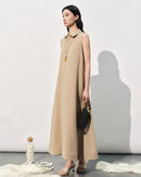 New Loose-Fit Sleeveless Silk Dress