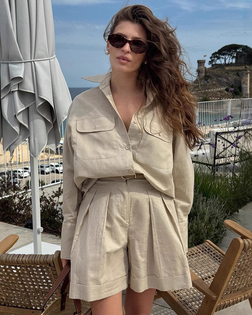Cotton Loose-Fitting Breathable Casual Suit
