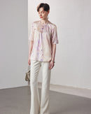 Loose-Fitting Breathable Satin Silk T-Shirt