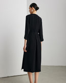 Elegant And Versatile Silk V-Neck Dress