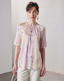 Loose-Fitting Breathable Satin Silk T-Shirt
