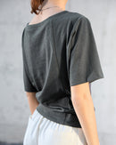 Relaxed Boat Neck Cotton Tee