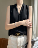 Lightweight V-Neck Knitted Vest