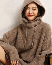 Pure Cashmere Knitted Fashion Scarf And Hat