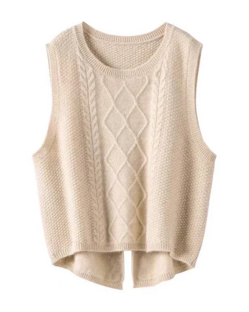 100 % merino-wool vest, round neckline, sleeveless, ribbed trims, regular fit—lightweight core-warmer for layering all winter.