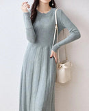 Merino Wool Knitted Sweater Dress