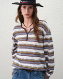 Loose-Fit Drop-Shoulder Striped T-Shirt