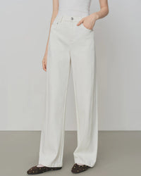 Retro Raw-Denim High-Waisted Jeans