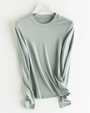Wool-Blend Long-Sleeve O-Neck Tee