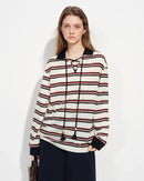 Classic Striped Color-Blocked Polo Shirt