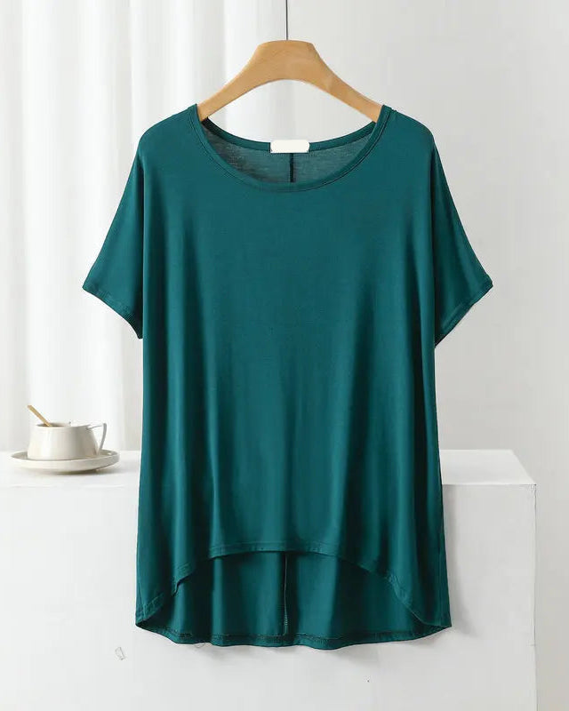 Modal Oversized Short Sleeve Pajama Top