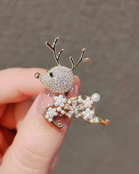 Snowflake Rhinestone Brooch Pins