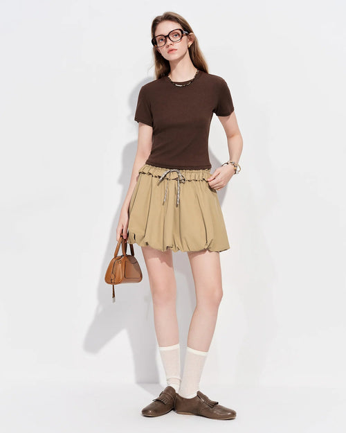 Slim Fit Cotton Blend Short-Sleeved T-Shirt