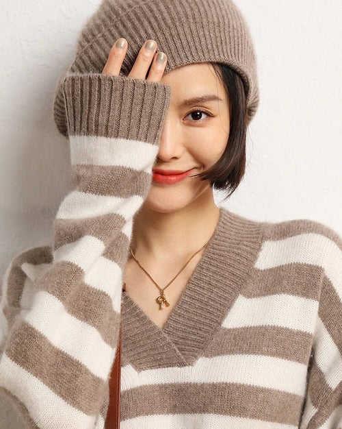 Pure Cashmere Knitted Beret