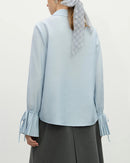 Versatile Pleated Long Sleeve Chic Shirt