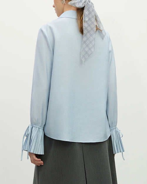 Versatile Pleated Long Sleeve Chic Shirt