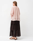 Floral Flowy Blouse With Silk-Blend Camisole