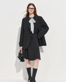 Loose-Fitting Single-Breasted Lapel Suit Jacket