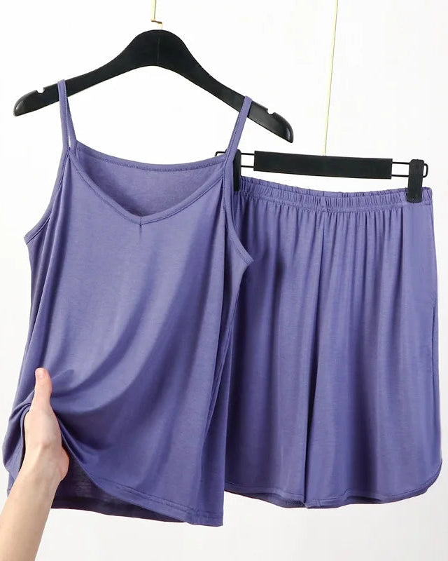 Plus Size Modal Sling Top & Shorts Pajama Set
