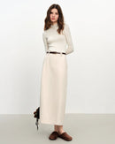 Long Cotton Straight Skirt