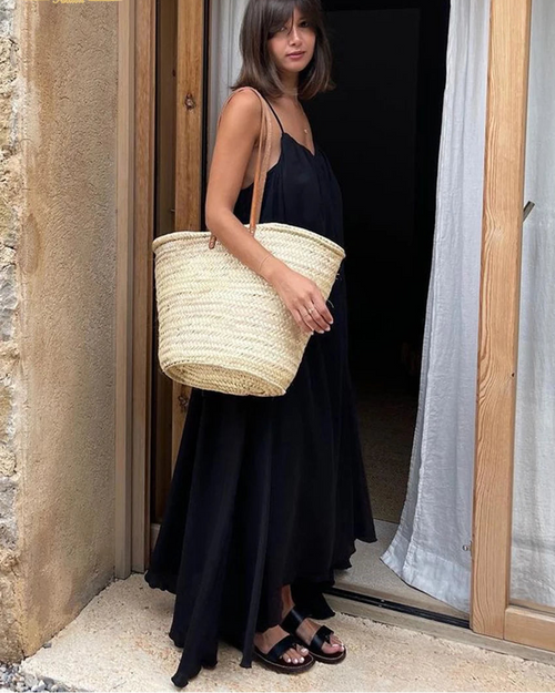 Rayon Spaghetti-Strap Backless Maxi Dress