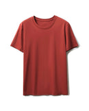 Silk-Cotton-Modal O-Neck Short Sleeve Tee