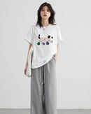 Puppy Embroidery Loose Cotton T-Shirt
