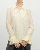 Versatile Pleated Long Sleeve Chic Shirt