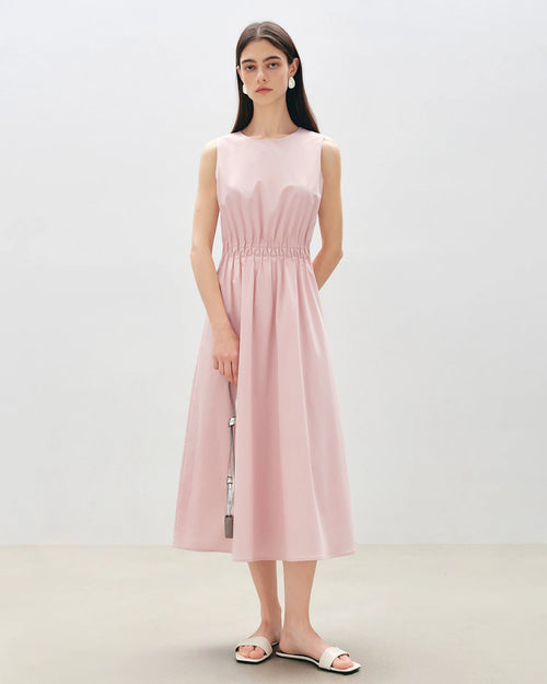 Sleeveless Pleated A-Line Dress