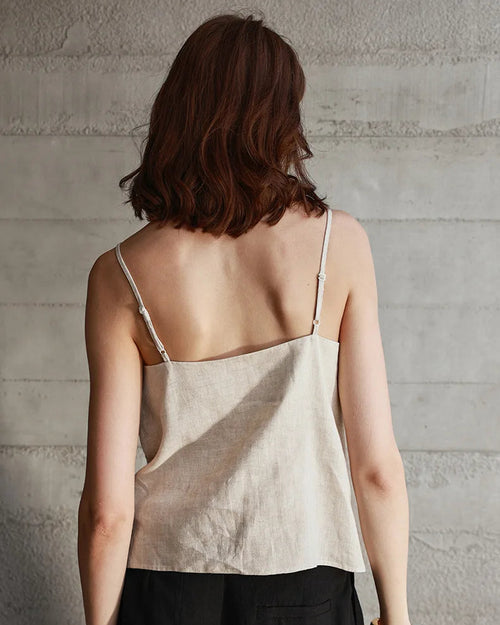 Linen V-Neck Adjustable Camisole