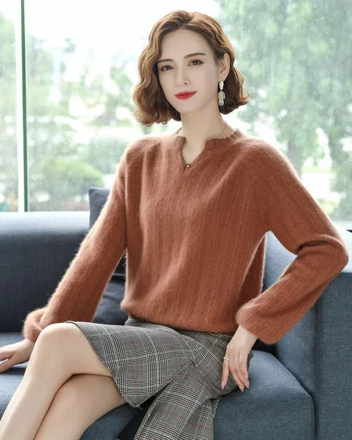 Mink Cashmere Knitted Pullover