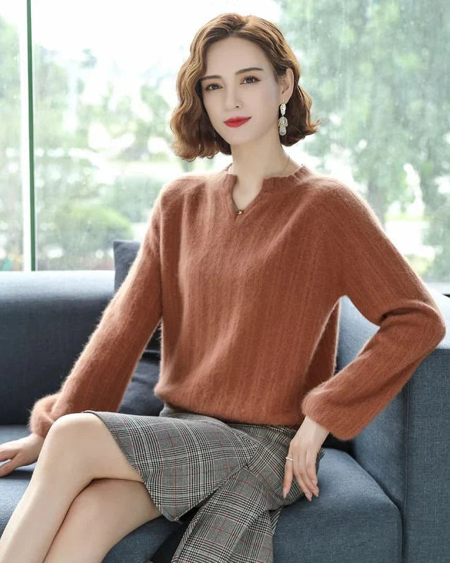 Mink Cashmere Knitted Pullover