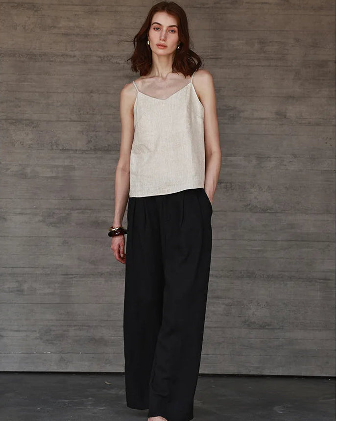 Linen V-Neck Adjustable Camisole