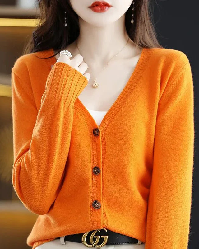 Wool Knitted Causal Cardigan