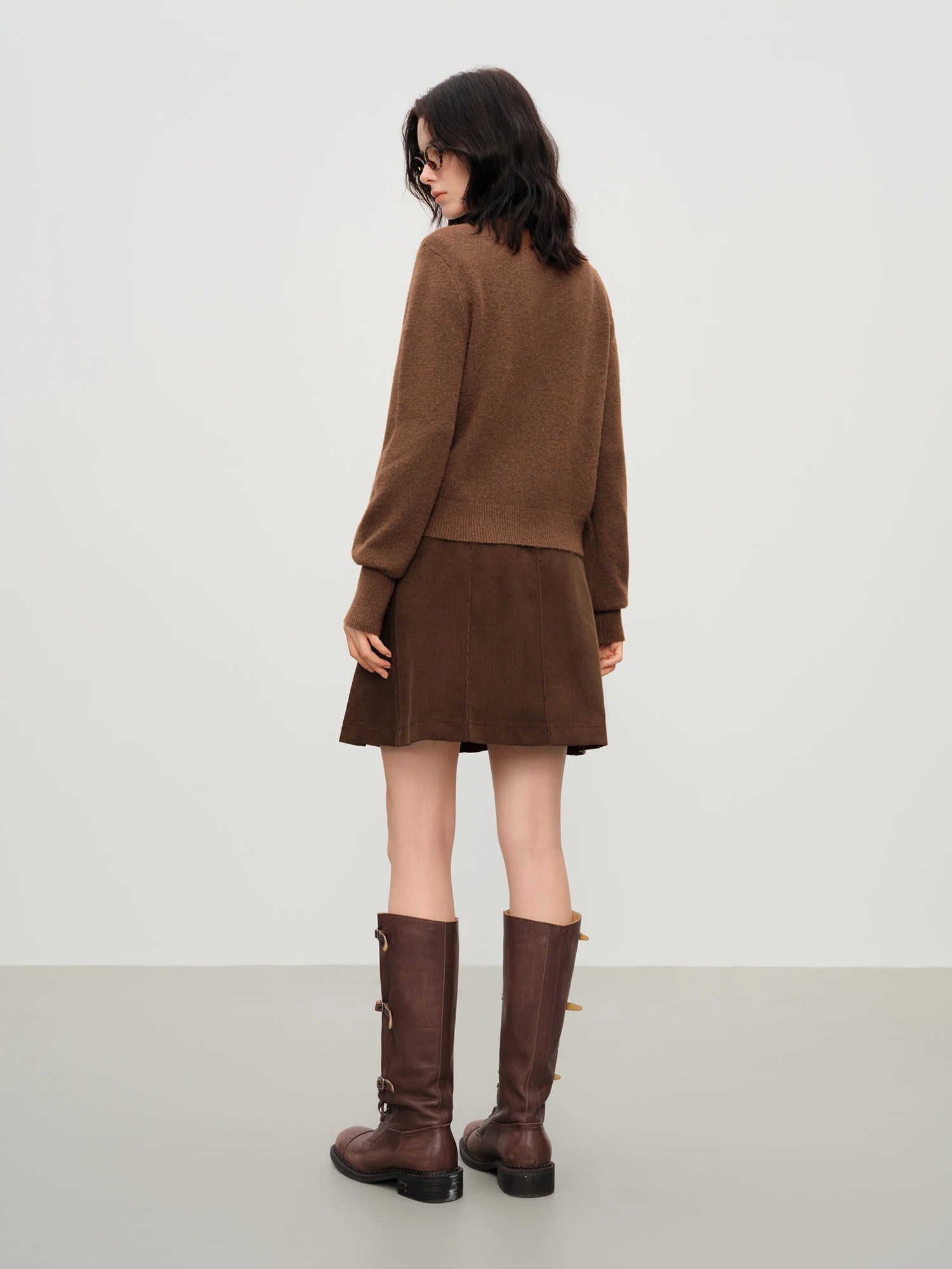 Relaxed O-Neck Knit Coatigan