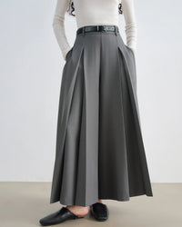 High-Waisted Pleated Wide-Leg Pants