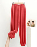 Modal Elastic Waist Full-Length Lounge Pants